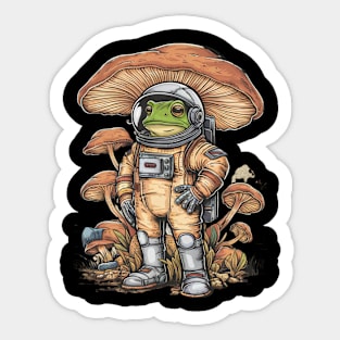 Astronaut Cottagecore frog Aesthetic Men Women Mushroom Sticker